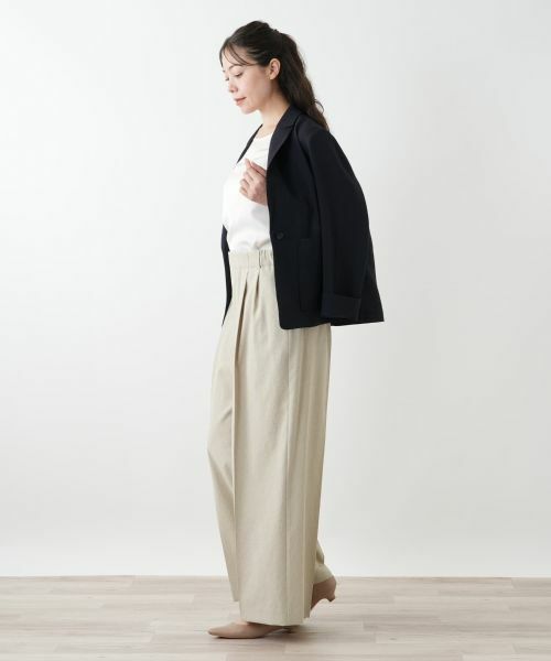 Leilian PLUS HOUSE / レリアンプラスハウス その他パンツ | センタープレスワイドパンツ【NEMIKA】 | 詳細5