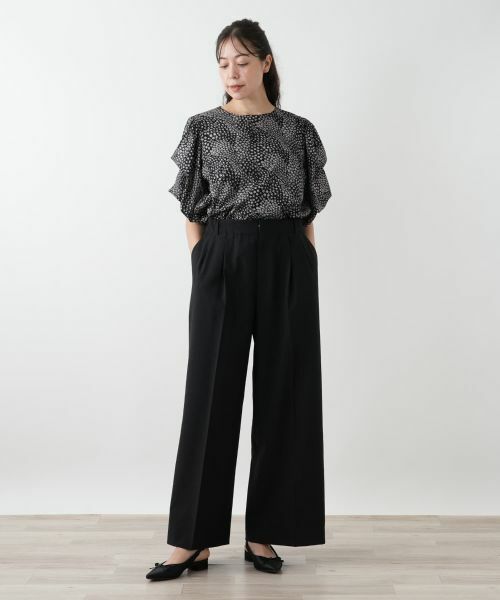 Leilian PLUS HOUSE / レリアンプラスハウス その他パンツ | センタープレスワイドパンツ【NEMIKA】 | 詳細7