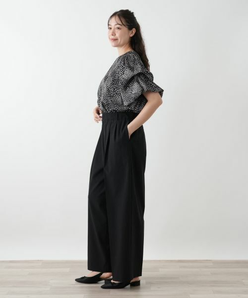 Leilian PLUS HOUSE / レリアンプラスハウス その他パンツ | センタープレスワイドパンツ【NEMIKA】 | 詳細8