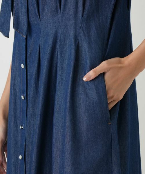 Leilian PLUS HOUSE / レリアンプラスハウス ドレス | フリルスタンドカラーワンピース【NEMIKA】 | 詳細10