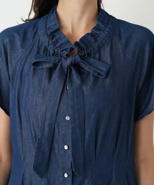 Leilian PLUS HOUSE / レリアンプラスハウス ドレス | フリルスタンドカラーワンピース【NEMIKA】 | 詳細7