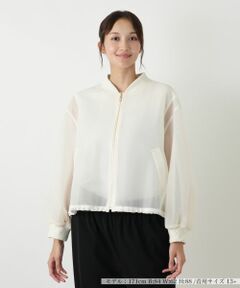 Leilian PLUS HOUSE / レリアンプラスハウス その他アウター | シアージップブルゾン【NEMIKA】