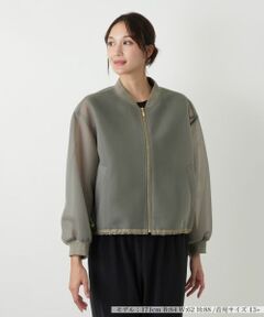 Leilian PLUS HOUSE / レリアンプラスハウス その他アウター | シアージップブルゾン【NEMIKA】