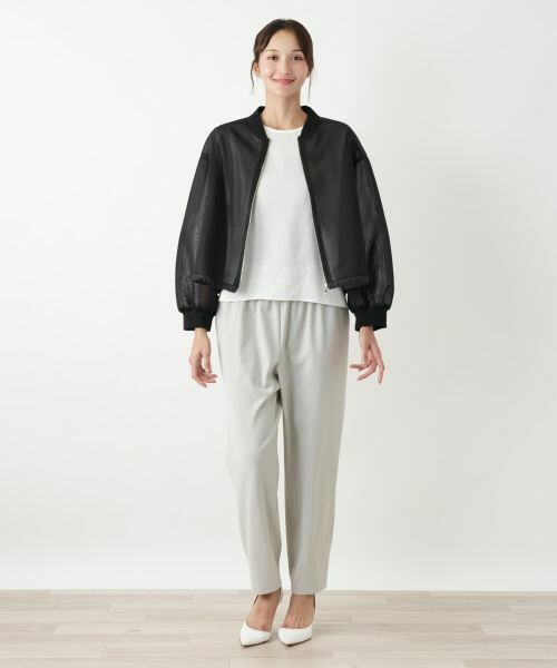 Leilian PLUS HOUSE / レリアンプラスハウス その他アウター | シアージップブルゾン【NEMIKA】 | 詳細1