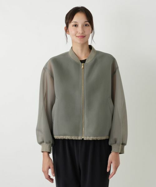 Leilian PLUS HOUSE / レリアンプラスハウス その他アウター | シアージップブルゾン【NEMIKA】 | 詳細10