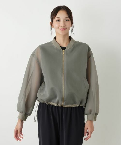 Leilian PLUS HOUSE / レリアンプラスハウス その他アウター | シアージップブルゾン【NEMIKA】 | 詳細13