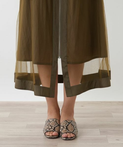 Leilian PLUS HOUSE / レリアンプラスハウス ミニ・ひざ丈スカート | レイヤードジップスカート【NEMIKA】 | 詳細12