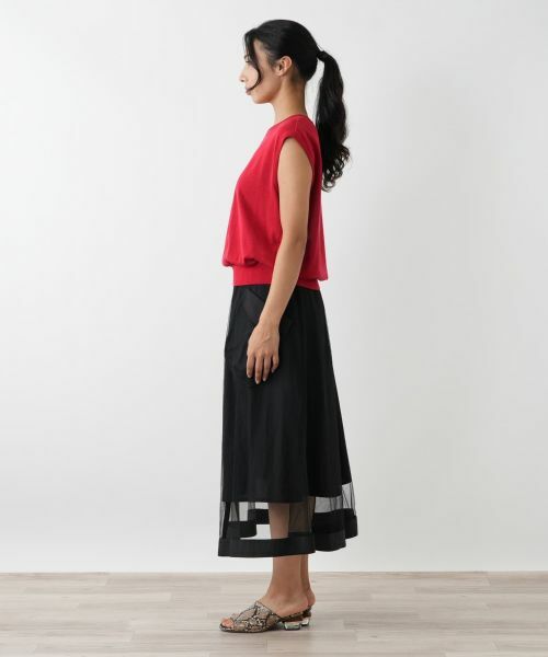 Leilian PLUS HOUSE / レリアンプラスハウス ミニ・ひざ丈スカート | レイヤードジップスカート【NEMIKA】 | 詳細2