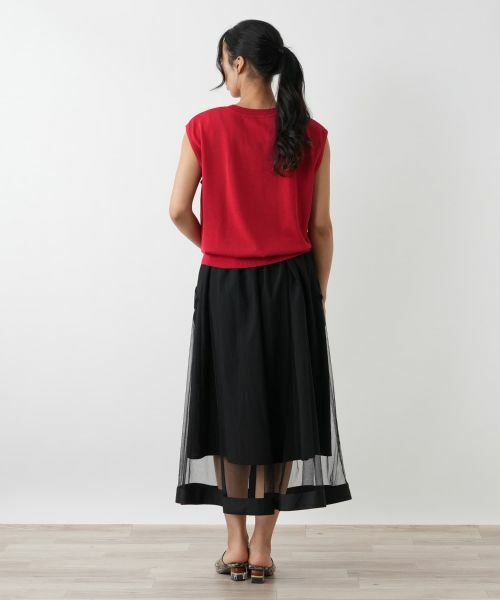 Leilian PLUS HOUSE / レリアンプラスハウス ミニ・ひざ丈スカート | レイヤードジップスカート【NEMIKA】 | 詳細3