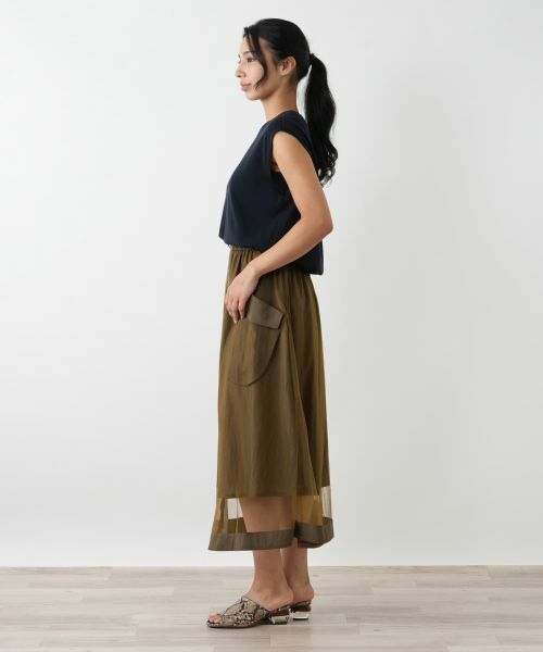 Leilian PLUS HOUSE / レリアンプラスハウス ミニ・ひざ丈スカート | レイヤードジップスカート【NEMIKA】 | 詳細5