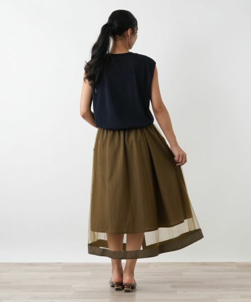 Leilian PLUS HOUSE / レリアンプラスハウス ミニ・ひざ丈スカート | レイヤードジップスカート【NEMIKA】 | 詳細6