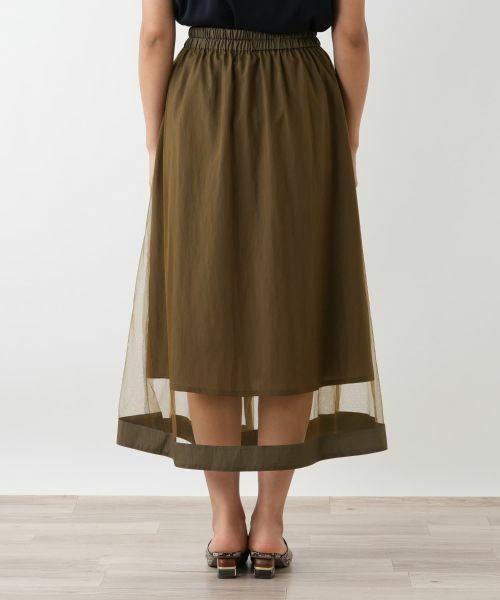 Leilian PLUS HOUSE / レリアンプラスハウス ミニ・ひざ丈スカート | レイヤードジップスカート【NEMIKA】 | 詳細9