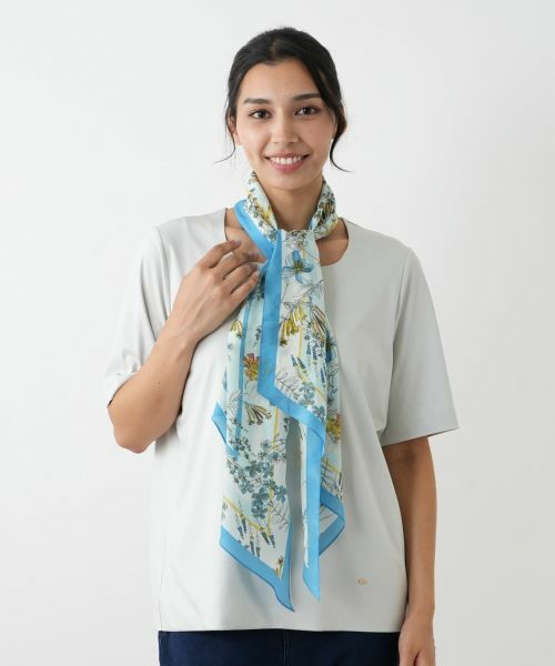 Leilian PLUS HOUSE / レリアンプラスハウス バンダナ・スカーフ | ボタニカルプリントスカーフ | 詳細3