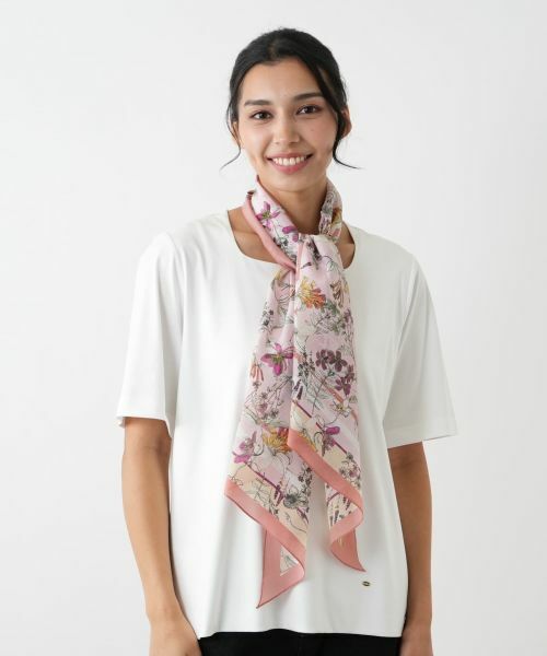 Leilian PLUS HOUSE / レリアンプラスハウス バンダナ・スカーフ | ボタニカルプリントスカーフ | 詳細5