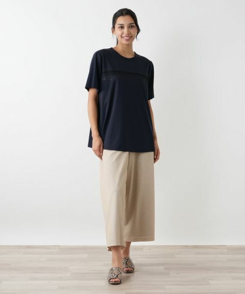 Leilian PLUS HOUSE / レリアンプラスハウス カットソー | 刺繍フレアカットソー【Leilian WHITE LABEL】 | 詳細1