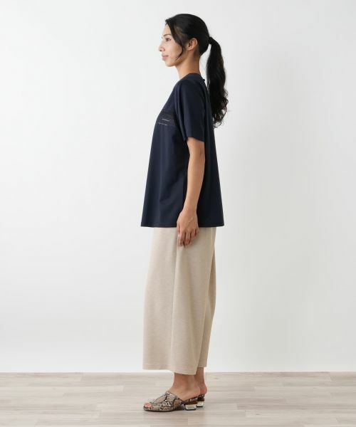 Leilian PLUS HOUSE / レリアンプラスハウス カットソー | 刺繍フレアカットソー【Leilian WHITE LABEL】 | 詳細2