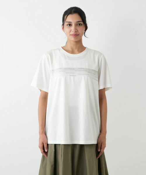 Leilian PLUS HOUSE / レリアンプラスハウス カットソー | 刺繍フレアカットソー【Leilian WHITE LABEL】 | 詳細7