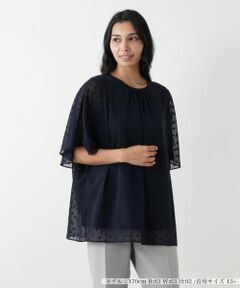 Leilian PLUS HOUSE / レリアンプラスハウス シャツ・ブラウス | ドットフレアブラウス【Leilian WHITE LABEL】