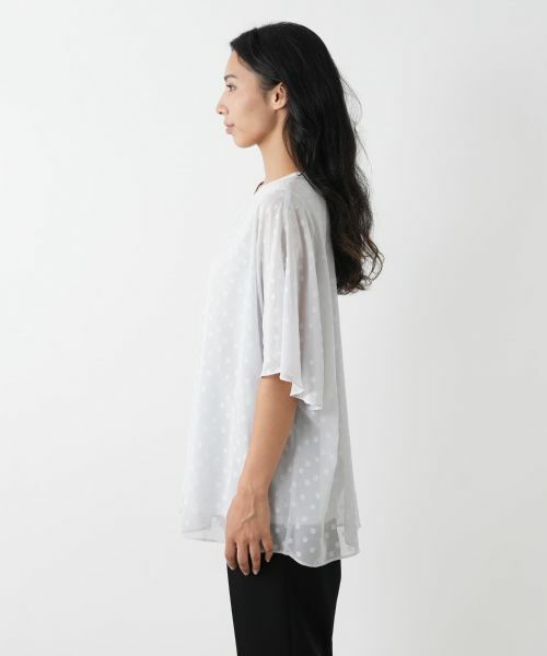 Leilian PLUS HOUSE / レリアンプラスハウス シャツ・ブラウス | ドットフレアブラウス【Leilian WHITE LABEL】 | 詳細11