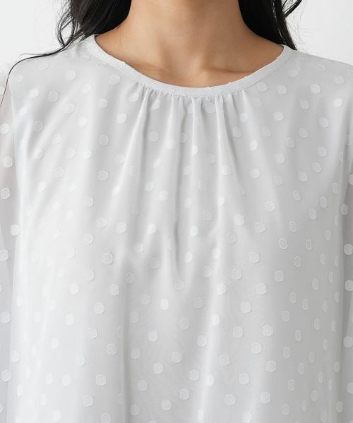Leilian PLUS HOUSE / レリアンプラスハウス シャツ・ブラウス | ドットフレアブラウス【Leilian WHITE LABEL】 | 詳細13