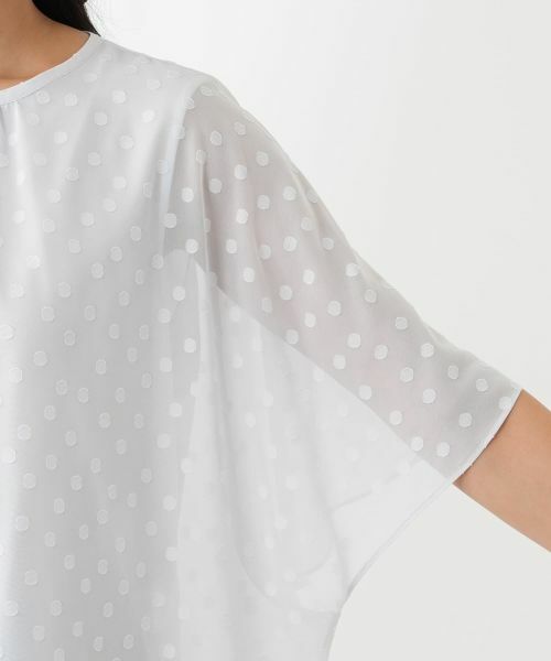 Leilian PLUS HOUSE / レリアンプラスハウス シャツ・ブラウス | ドットフレアブラウス【Leilian WHITE LABEL】 | 詳細15