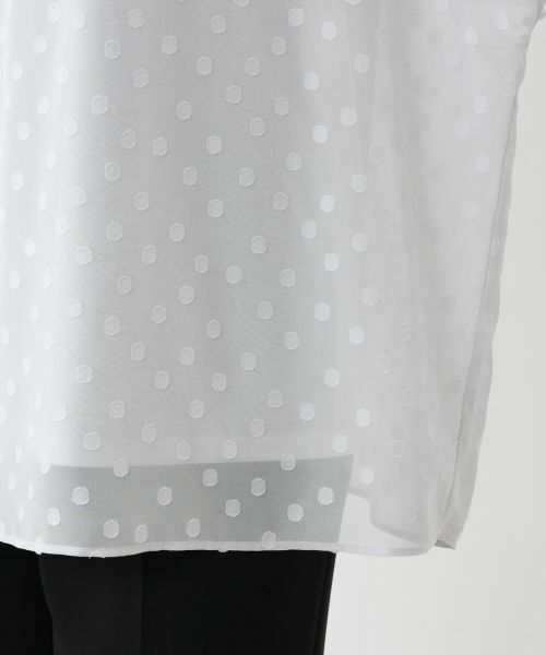 Leilian PLUS HOUSE / レリアンプラスハウス シャツ・ブラウス | ドットフレアブラウス【Leilian WHITE LABEL】 | 詳細16