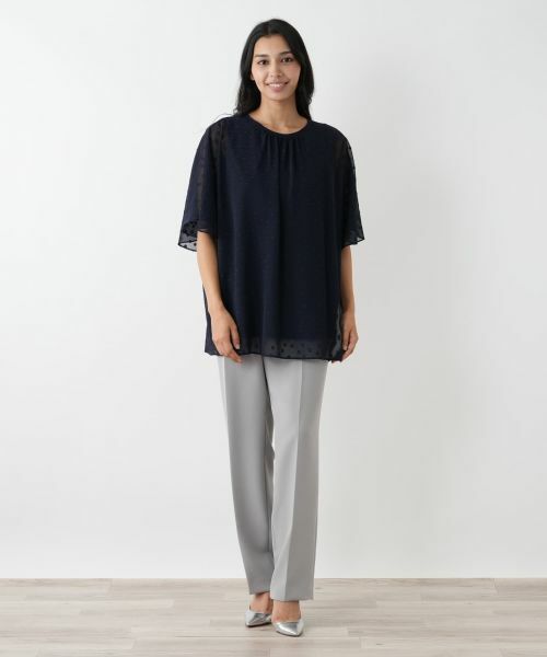 Leilian PLUS HOUSE / レリアンプラスハウス シャツ・ブラウス | ドットフレアブラウス【Leilian WHITE LABEL】 | 詳細4