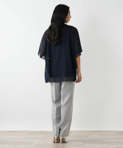 Leilian PLUS HOUSE / レリアンプラスハウス シャツ・ブラウス | ドットフレアブラウス【Leilian WHITE LABEL】 | 詳細6