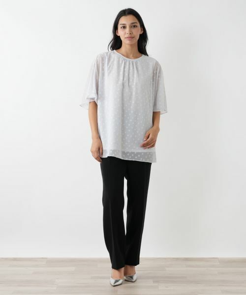 Leilian PLUS HOUSE / レリアンプラスハウス シャツ・ブラウス | ドットフレアブラウス【Leilian WHITE LABEL】 | 詳細7