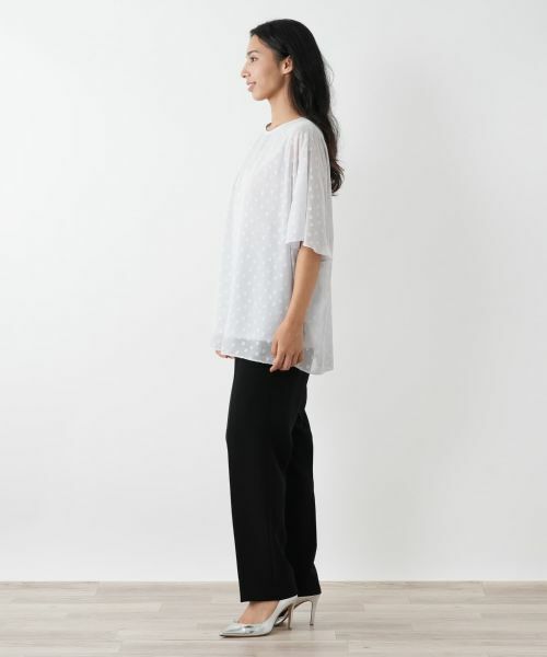 Leilian PLUS HOUSE / レリアンプラスハウス シャツ・ブラウス | ドットフレアブラウス【Leilian WHITE LABEL】 | 詳細8