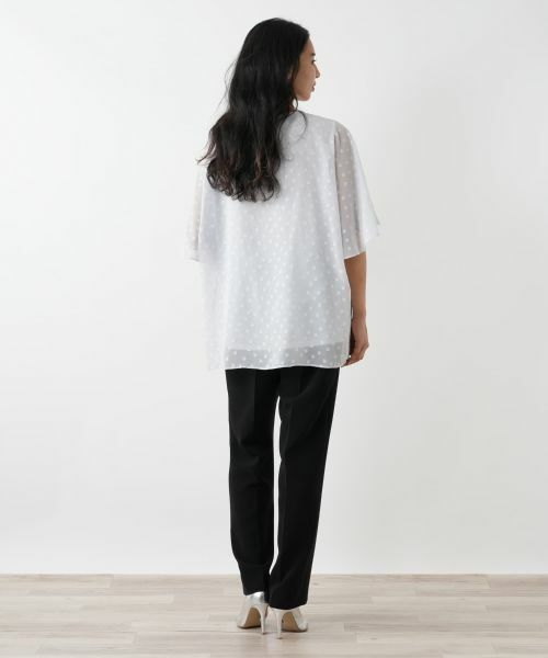 Leilian PLUS HOUSE / レリアンプラスハウス シャツ・ブラウス | ドットフレアブラウス【Leilian WHITE LABEL】 | 詳細9