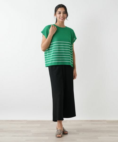 Leilian PLUS HOUSE / レリアンプラスハウス テーラードジャケット | ボーダーニットベスト【Leilian WHITE LABEL】 | 詳細1