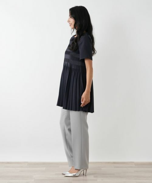 Leilian PLUS HOUSE / レリアンプラスハウス シャツ・ブラウス | ギャザー切替フレアブラウス【Leilian WHITE LABEL】 | 詳細5