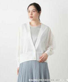 Leilian PLUS HOUSE / レリアンプラスハウス カーディガン・ボレロ | Vネックカーディガン【BOURGE】