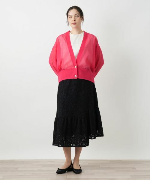 Leilian PLUS HOUSE / レリアンプラスハウス カーディガン・ボレロ | Vネックカーディガン【BOURGE】 | 詳細10