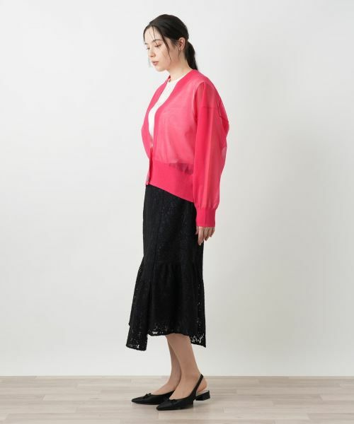 Leilian PLUS HOUSE / レリアンプラスハウス カーディガン・ボレロ | Vネックカーディガン【BOURGE】 | 詳細11