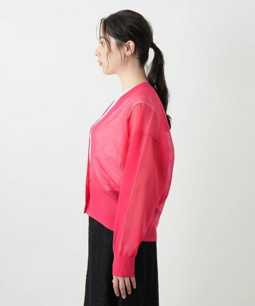 Leilian PLUS HOUSE / レリアンプラスハウス カーディガン・ボレロ | Vネックカーディガン【BOURGE】 | 詳細14