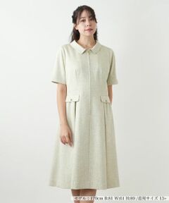 Leilian PLUS HOUSE / レリアンプラスハウス ドレス | ジップフレアワンピース【BOURGE】