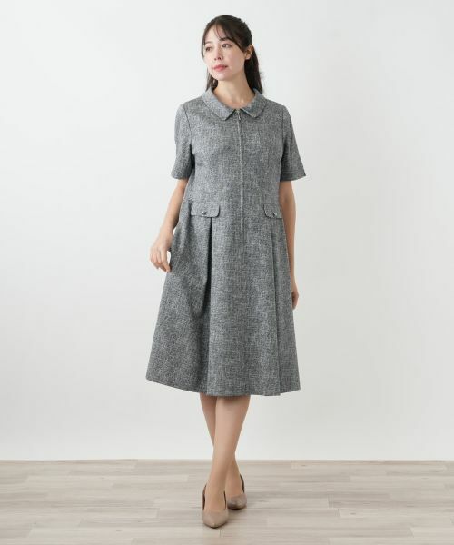 Leilian PLUS HOUSE / レリアンプラスハウス ドレス | ジップフレアワンピース【BOURGE】 | 詳細1