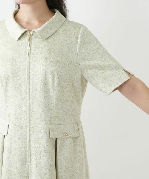 Leilian PLUS HOUSE / レリアンプラスハウス ドレス | ジップフレアワンピース【BOURGE】 | 詳細12