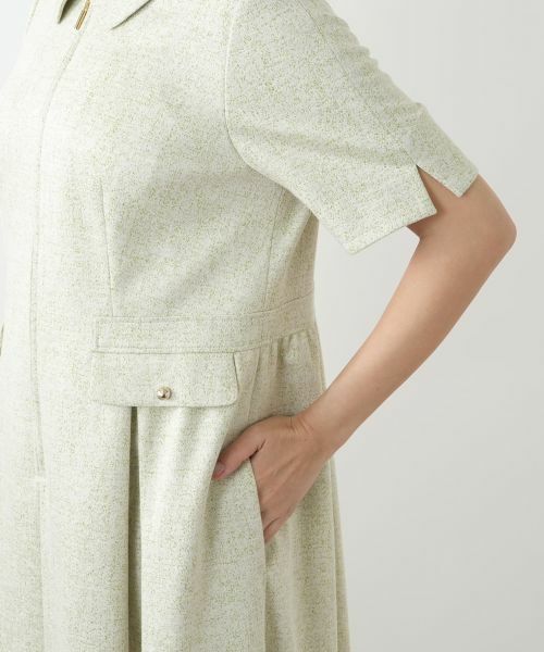 Leilian PLUS HOUSE / レリアンプラスハウス ドレス | ジップフレアワンピース【BOURGE】 | 詳細15