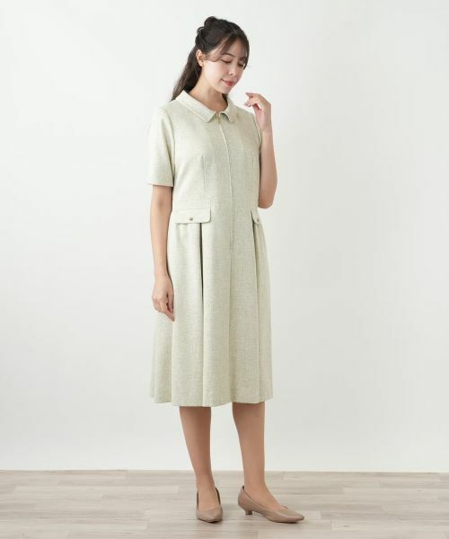 Leilian PLUS HOUSE / レリアンプラスハウス ドレス | ジップフレアワンピース【BOURGE】 | 詳細4