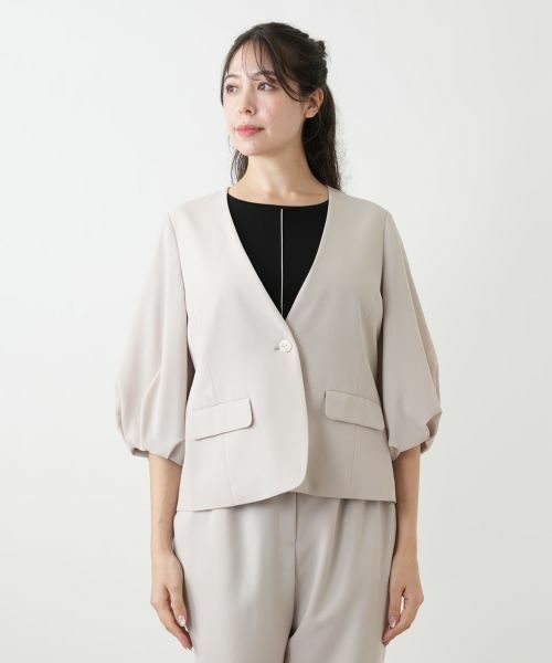 Leilian PLUS HOUSE / レリアンプラスハウス テーラードジャケット | バルーンスリーブジャケット【BOURGE】 | 詳細7