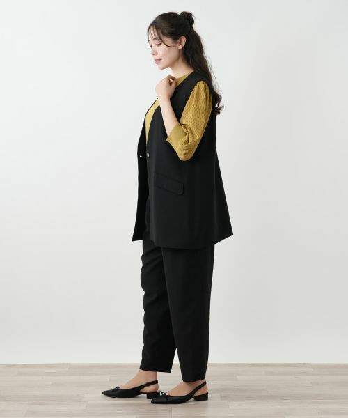 Leilian PLUS HOUSE / レリアンプラスハウス テーラードジャケット | Vネックベスト【BOURGE】 | 詳細2