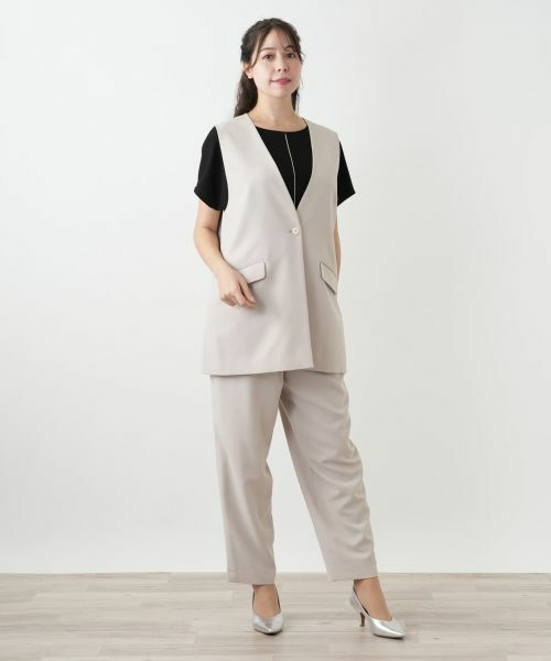 Leilian PLUS HOUSE / レリアンプラスハウス テーラードジャケット | Vネックベスト【BOURGE】 | 詳細4