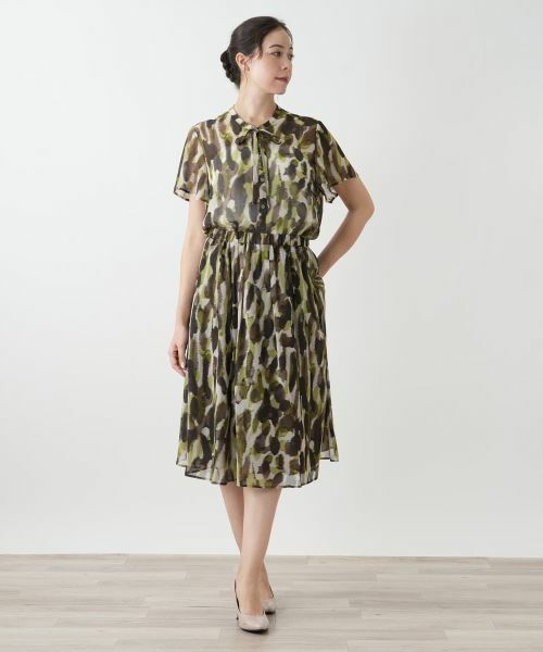 Leilian PLUS HOUSE / レリアンプラスハウス シャツ・ブラウス | プリントリボンタイブラウス【BOURGE】 | 詳細1