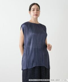 Leilian PLUS HOUSE / レリアンプラスハウス シャツ・ブラウス | プリーツノースリーブブラウス【BOURGE】