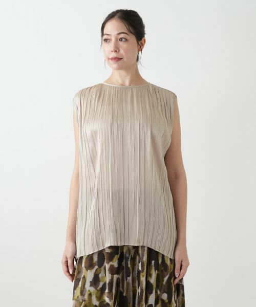 Leilian PLUS HOUSE / レリアンプラスハウス シャツ・ブラウス | プリーツノースリーブブラウス【BOURGE】 | 詳細10