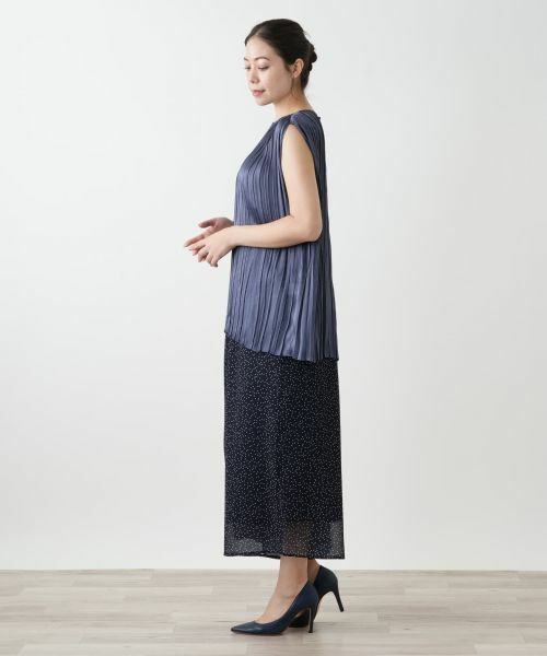 Leilian PLUS HOUSE / レリアンプラスハウス シャツ・ブラウス | プリーツノースリーブブラウス【BOURGE】 | 詳細2