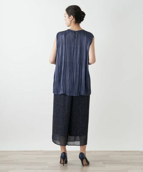 Leilian PLUS HOUSE / レリアンプラスハウス シャツ・ブラウス | プリーツノースリーブブラウス【BOURGE】 | 詳細3